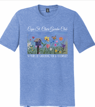 Load image into Gallery viewer, zGarden Club birdhouse 50 years unisex T-shirt, short sleeves, size L
