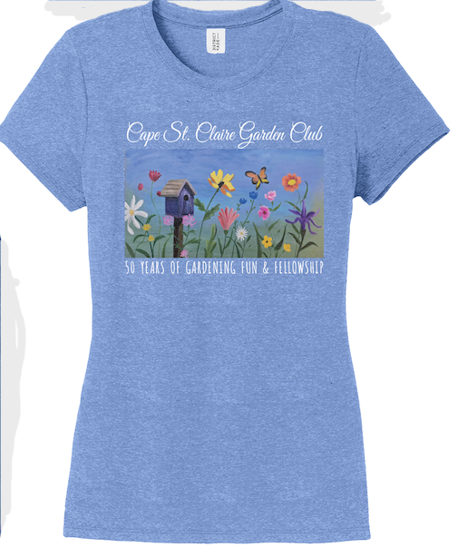 zGarden Club birdhouse 50 years women's scoop-neck T-shirt, short sleeves, size S